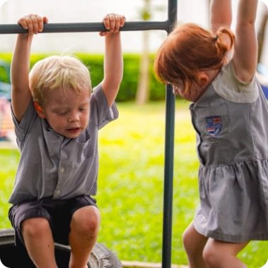 boy and girl playing